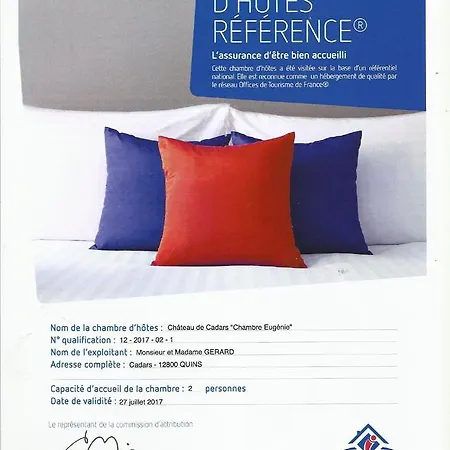 Oda ve Kahvaltı Chateau De Cadars Quins